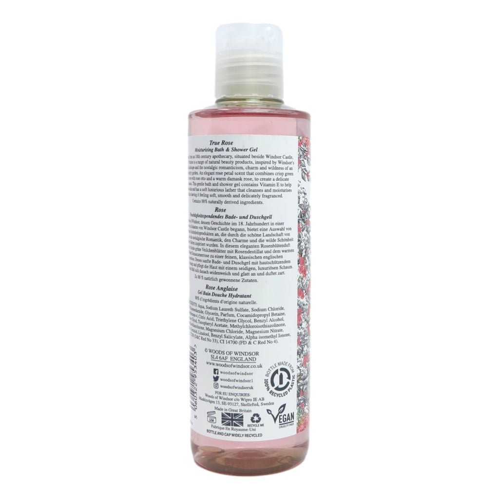 Woods of Windsor Bath & Shower Gel 250ml True Rose - Intamarque - Wholesale 5060322953403