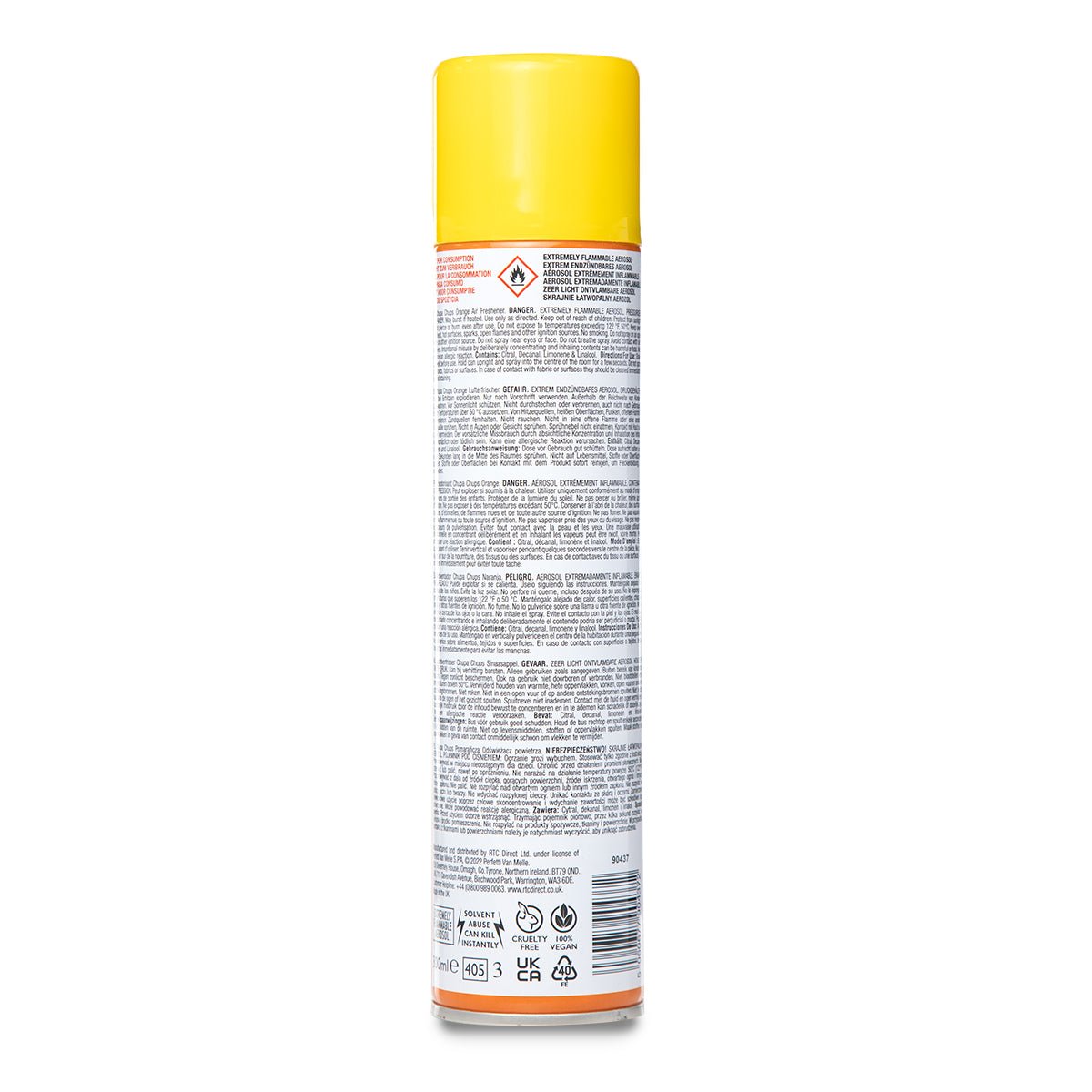 Chupa Chups 300ml Room Spray - Orange - Intamarque - Wholesale 5060677904372