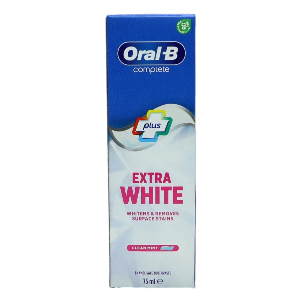 Oral B Toothpaste 75ml Complete Extra White - Intamarque - Wholesale 5410076926046