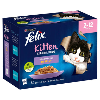 Felix As Good As It Looks 12pk Cat Food Kitten Mixed - Intamarque - Wholesale 7613031592029