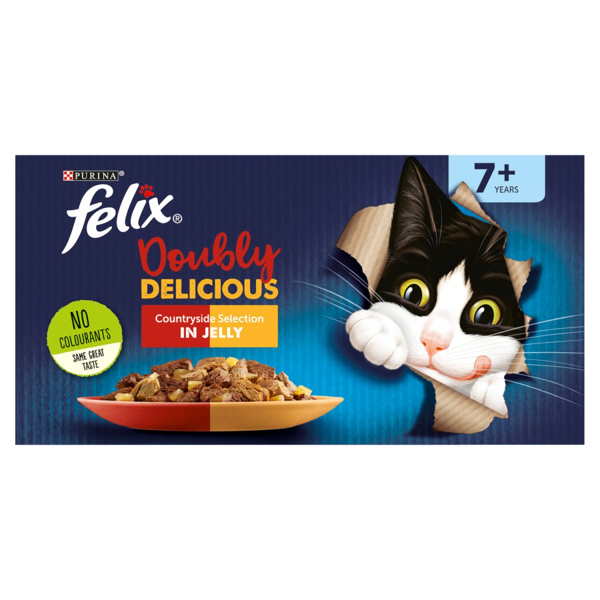 Felix Double Delicious 12pk Senior Meat In Jelly Cat - Intamarque - Wholesale 7613034073150