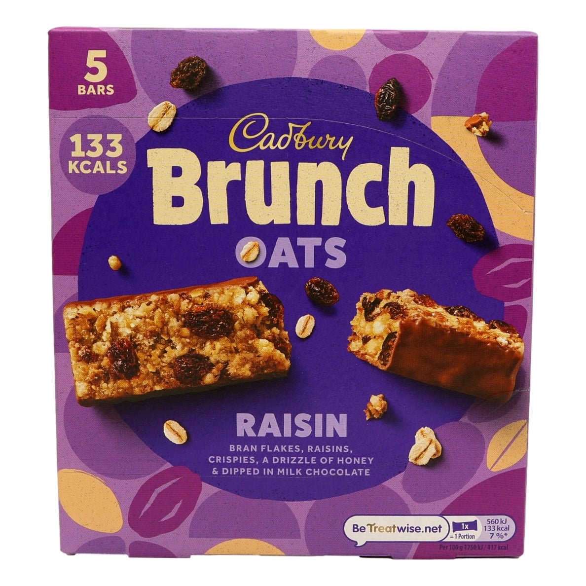 Cadbury Brunch Bar Raisin 5 Pack 160G - Intamarque - Wholesale 7622201824198