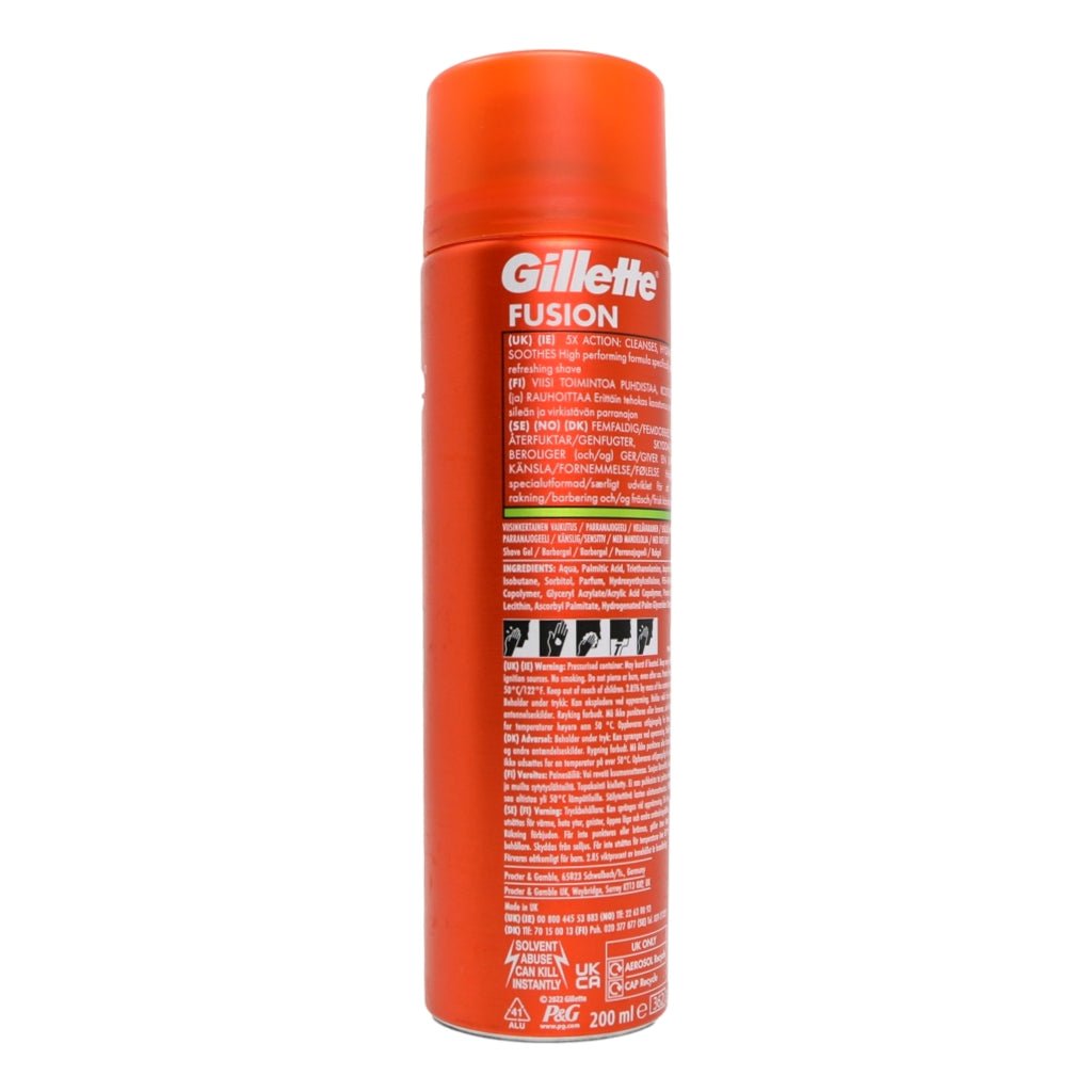 Gillette Fusion Shave Gel 200ml Sensitive - Intamarque - Wholesale 7702018464692