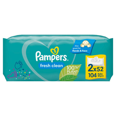 Pampers Baby Wipes Fresh Clean 2x52 - Intamarque - Wholesale 8001841077703