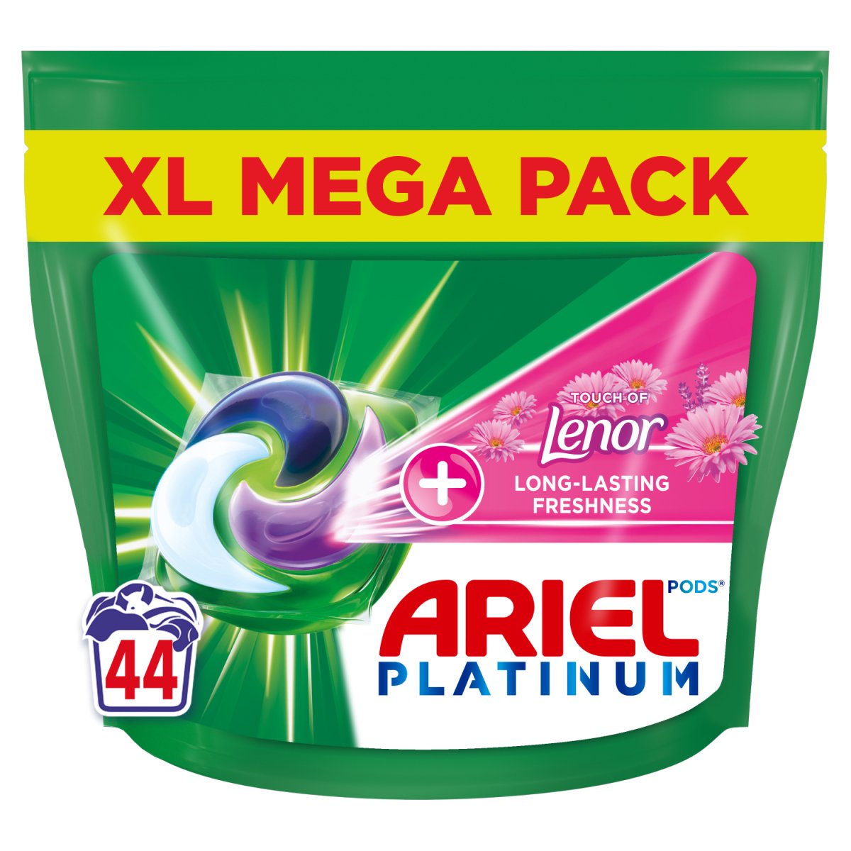 Ariel Patinum + Lenor All - In - 1 Pods Washing Liquid Capsules 44 Washes - Intamarque - Wholesale 8006540899465