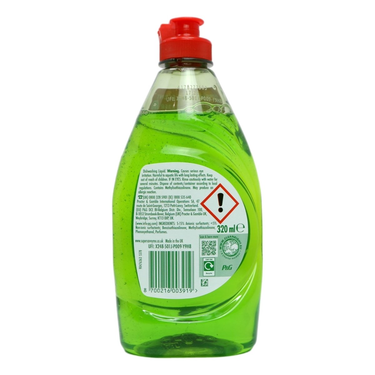 Fairy Washing Up Liquid 320ml Apple - Intamarque - Wholesale 8700216003919