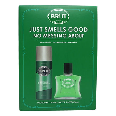 Brut Original Gift Set 2Pc (100ml Aftershave & 200ml Deodorant Spray) - Intamarque - Wholesale 8710522646854