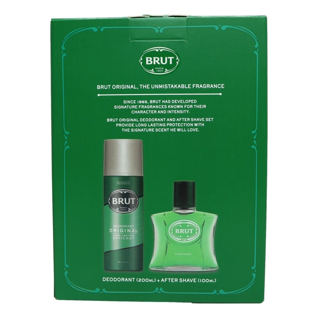 Brut Original Gift Set 2Pc (100ml Aftershave & 200ml Deodorant Spray) - Intamarque - Wholesale 8710522646854