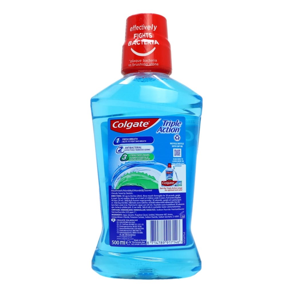 Colgate Mouth Rinse 500ml Triple Action - Intamarque - Wholesale 8714789917146