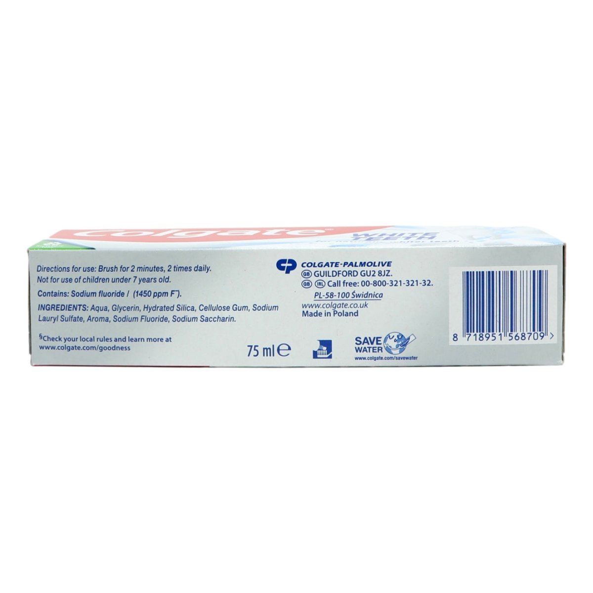 Colgate Toothpaste 75ml White Teeth SRP - Intamarque - Wholesale 8718951568709