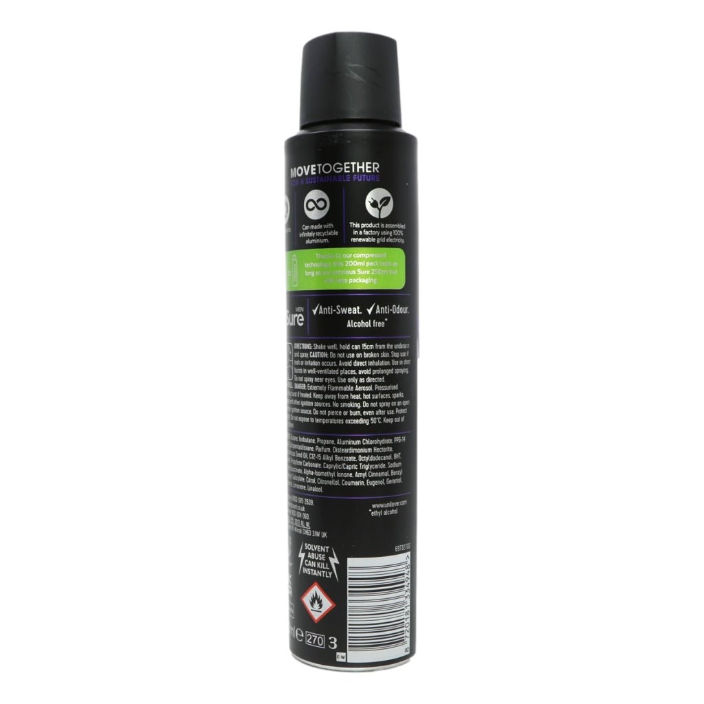 Sure Female Anti Perspirant Aerosol 200ml Active Dry - Intamarque - Wholesale 8720181334948