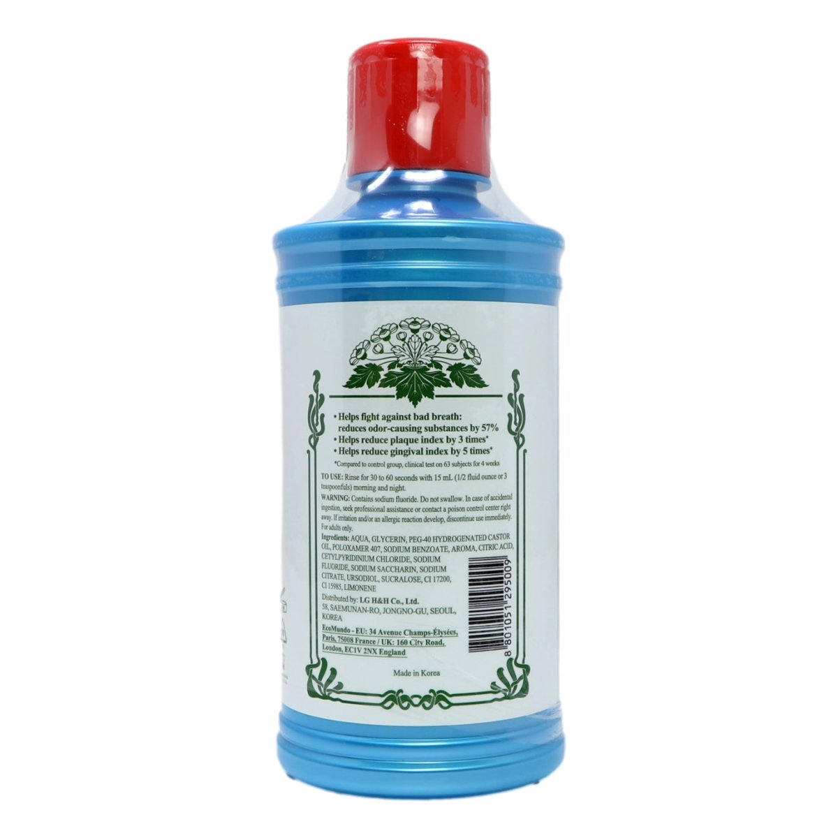 Euthymol Mouthwash 500ml Icy Mint (Non Alc) - Intamarque - Wholesale 8801051295009