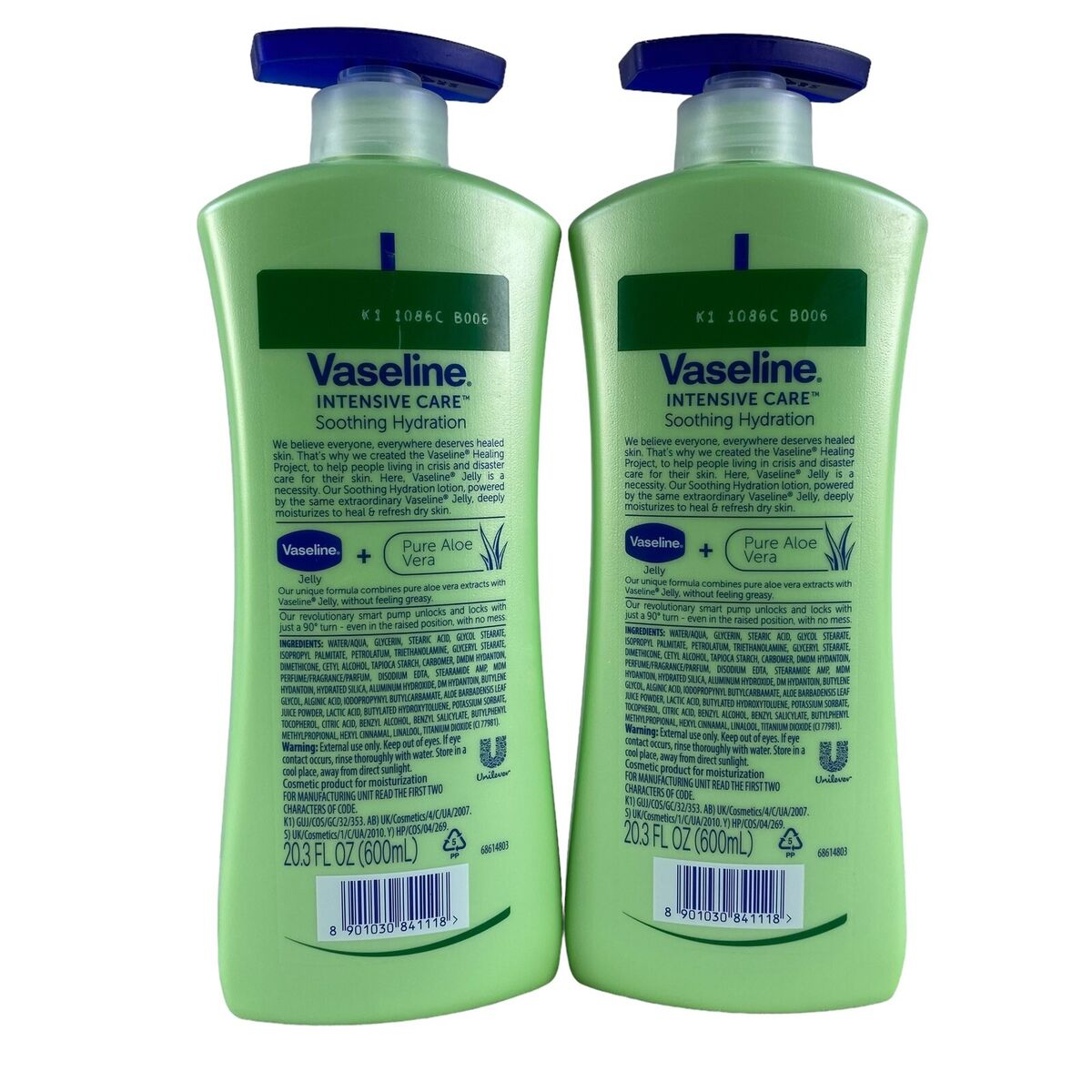 Vaseline Lotion 600ml Soothing Hydration - Export - Intamarque - Wholesale 8901030841118