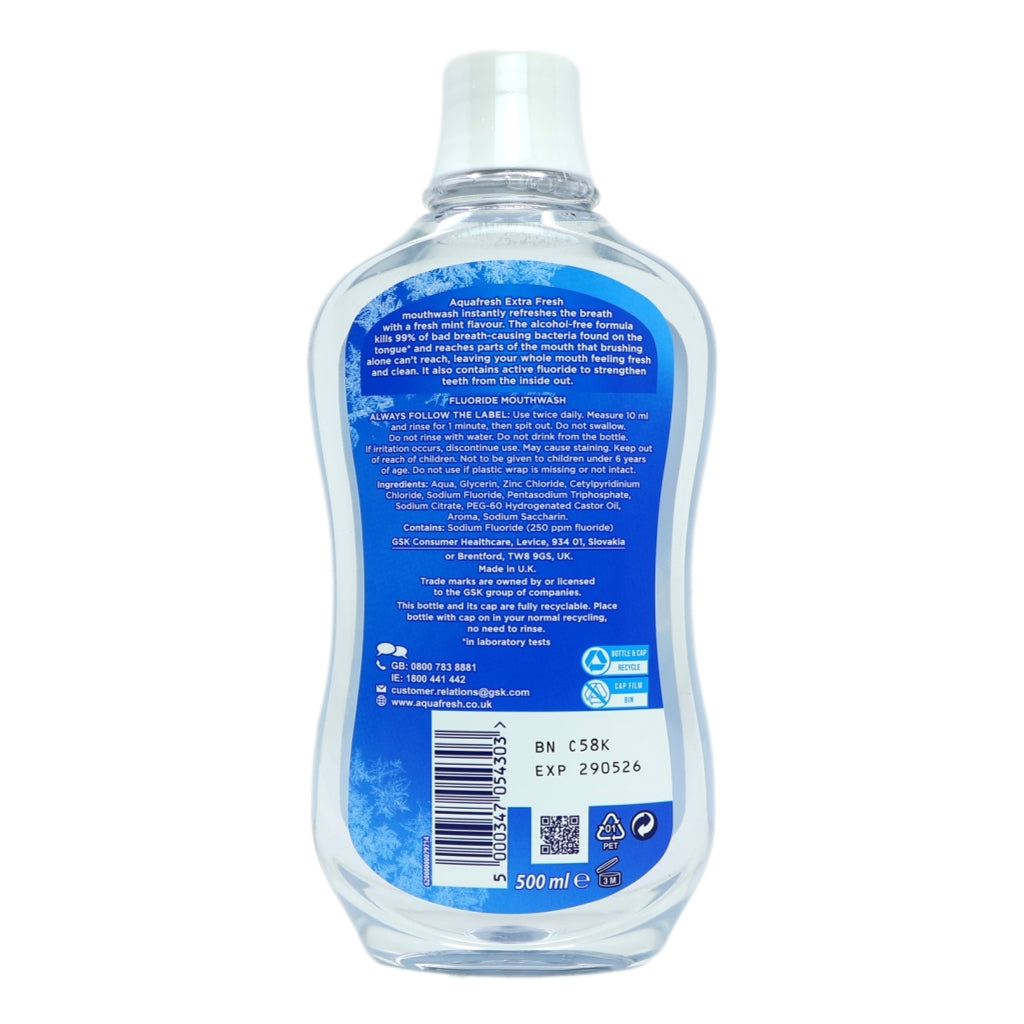 Aquafresh Mouthwash 500ml Freshmint