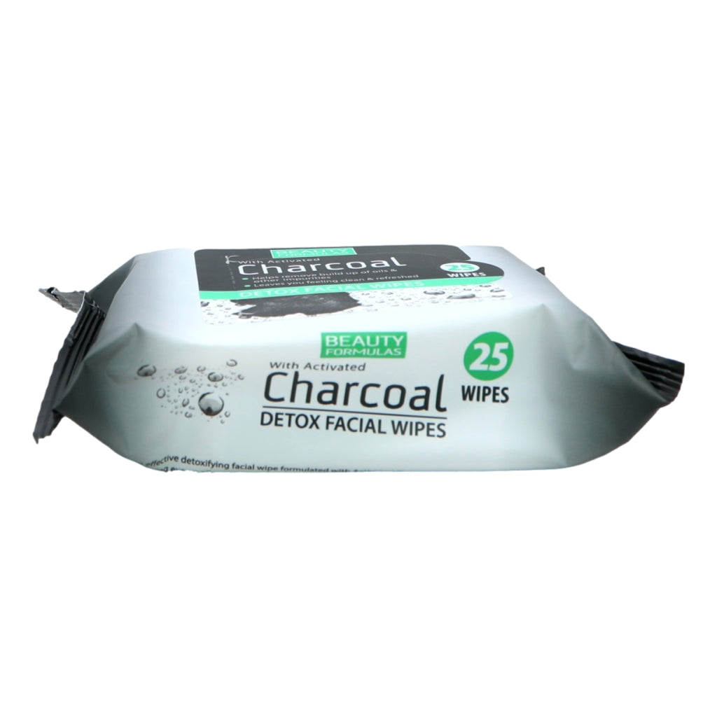 Beauty Formulas Charcoal Facial Wipes 25'S