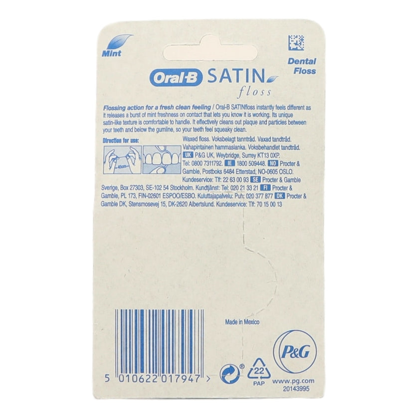 Oral B Dental Floss 25m Satin Mint