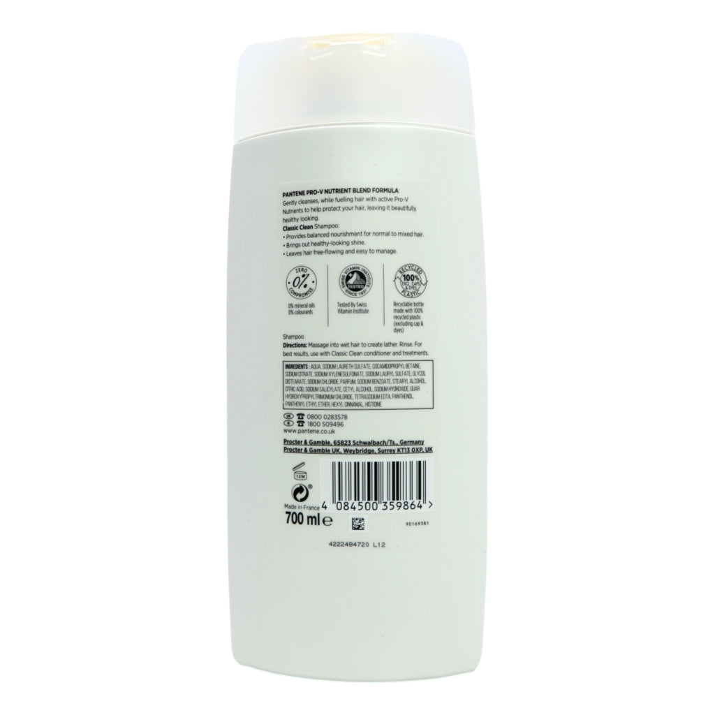 Pantene Shampoo 700ml Classic Clean