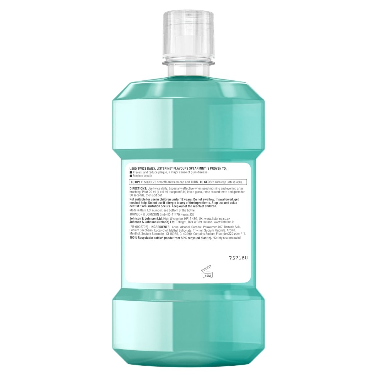 Listerine Flavours 500ml Spearmint - Intamarque 3574661684314