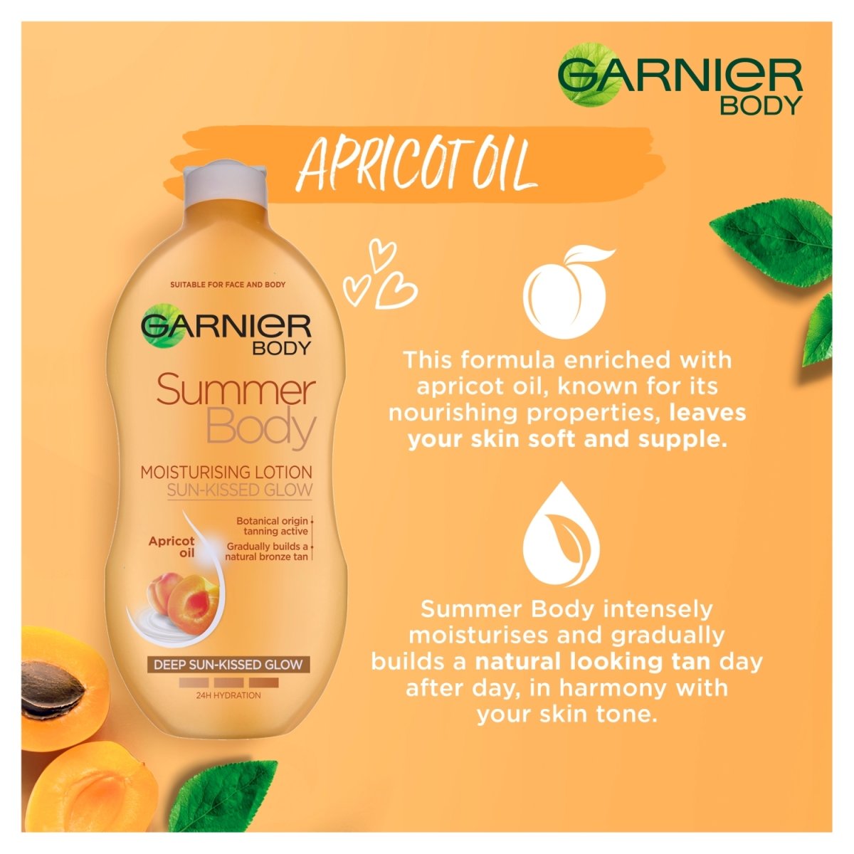 Garnier Summer Body Milk Deep - Intamarque 3600540584434