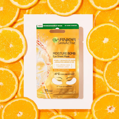 Garnier Moisture Bomb Eye Tissue Mask (Orange Juice & Hyaluronic Acid) - Intamarque - Wholesale 3600542154789