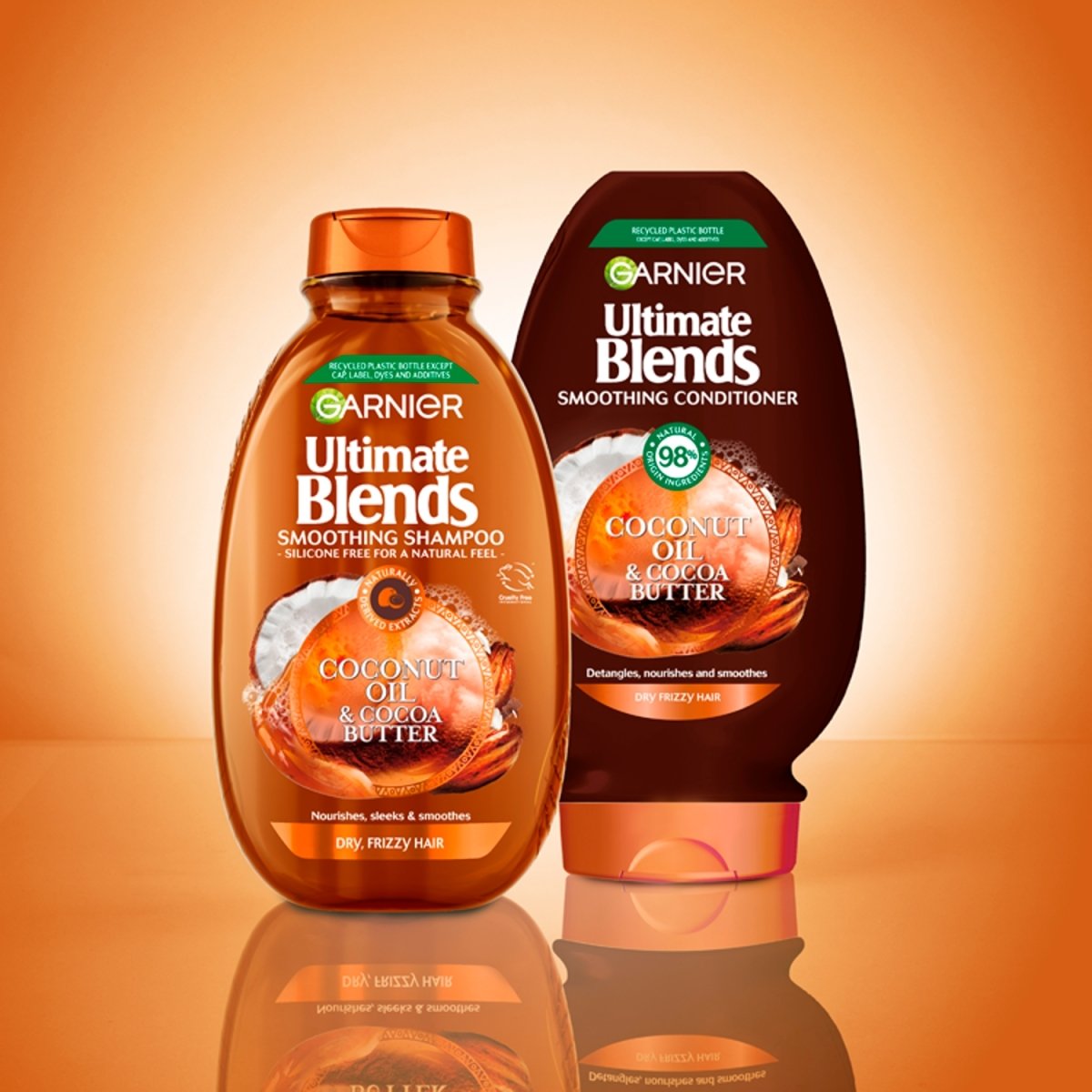 Garnier Ultimate Blends The Sleek Restorer ( Coconut Oil & Cocoa Butter) Conditioner 400ml - Intamarque 3600542462914