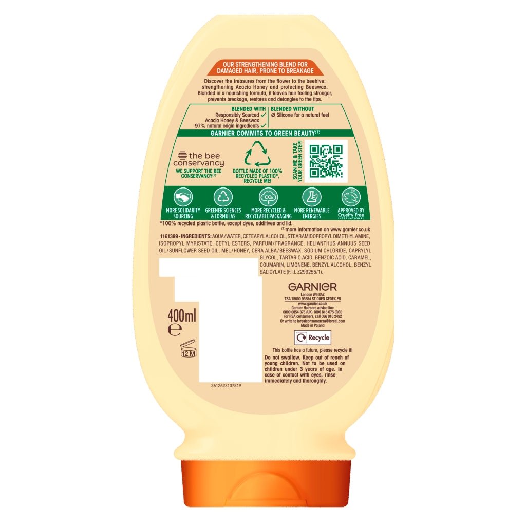 Garnier Ultimate Blends Honey Treasures Conditioner 400ml - Intamarque 3600542462983