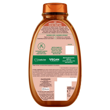 Garnier Ultimate Blends The Sleek Restorer ( Coconut Oil & Cocoa Butter) Shampoo 400ml - Intamarque 3600542468343