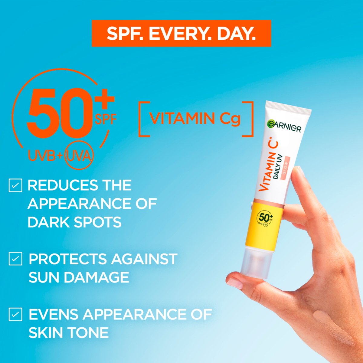 Garnier Vitamin C DAILY UV Glow SPF50+ 40ml - Intamarque - Wholesale 3600542573085