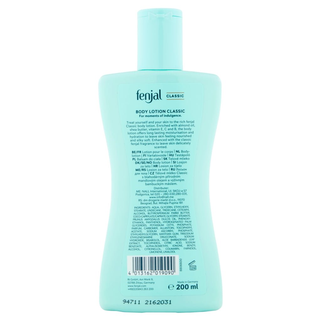 Fenjal hydrating body lotion 200ml (3x6) - Intamarque - Wholesale 4013162019090