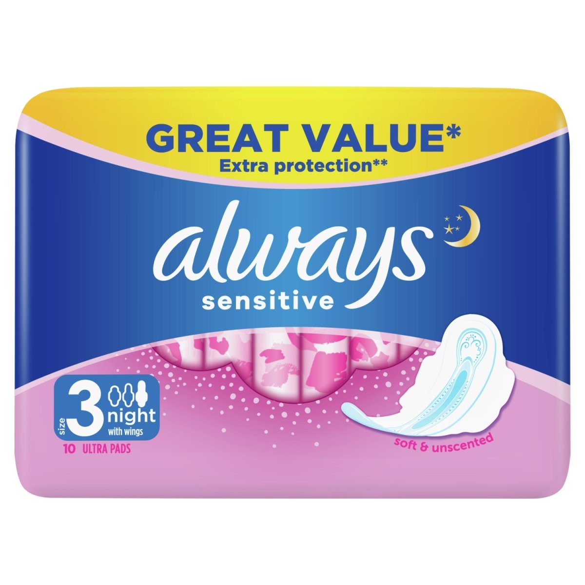 Always Sensitive Night Pads - Intamarque 4015400738565