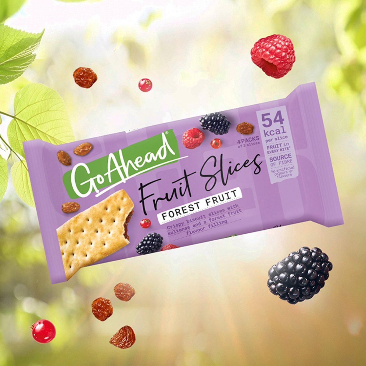 Go Ahead Forest Fruit Crispy Fruit Slices 4pk 22x4 - Intamarque - Wholesale 5000168037011