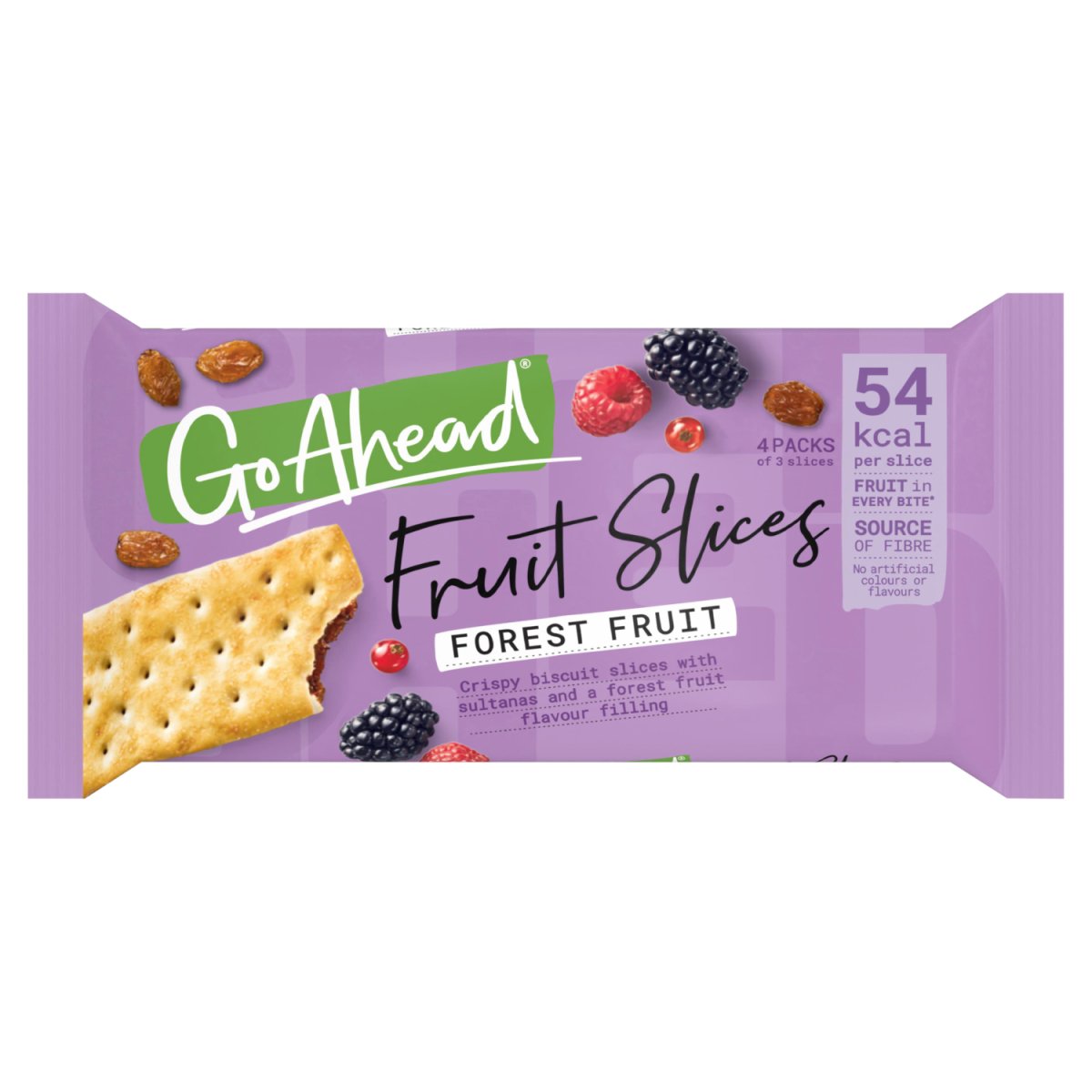 Go Ahead Forest Fruit Crispy Fruit Slices 4pk 22x4 - Intamarque - Wholesale 5000168037011