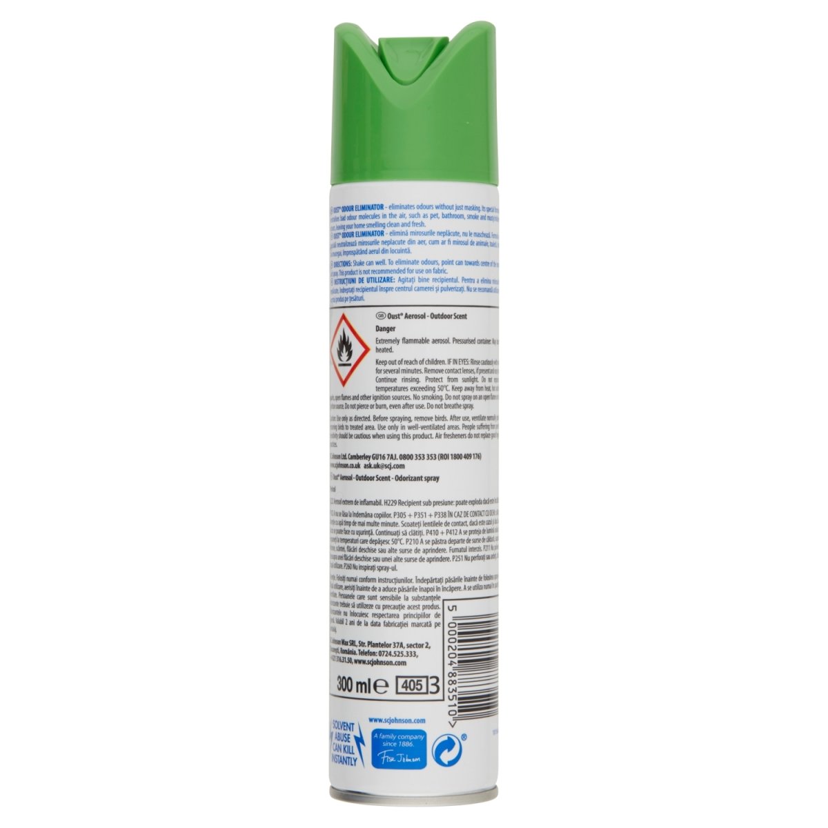 Oust Aerosol Outdoor Scent - Intamarque 5000204883510