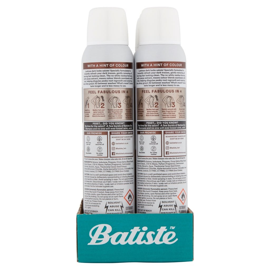 Batiste 200ml Dry Shampoo Dark & Deep Brown Hair - Intamarque - Wholesale 5010724527443