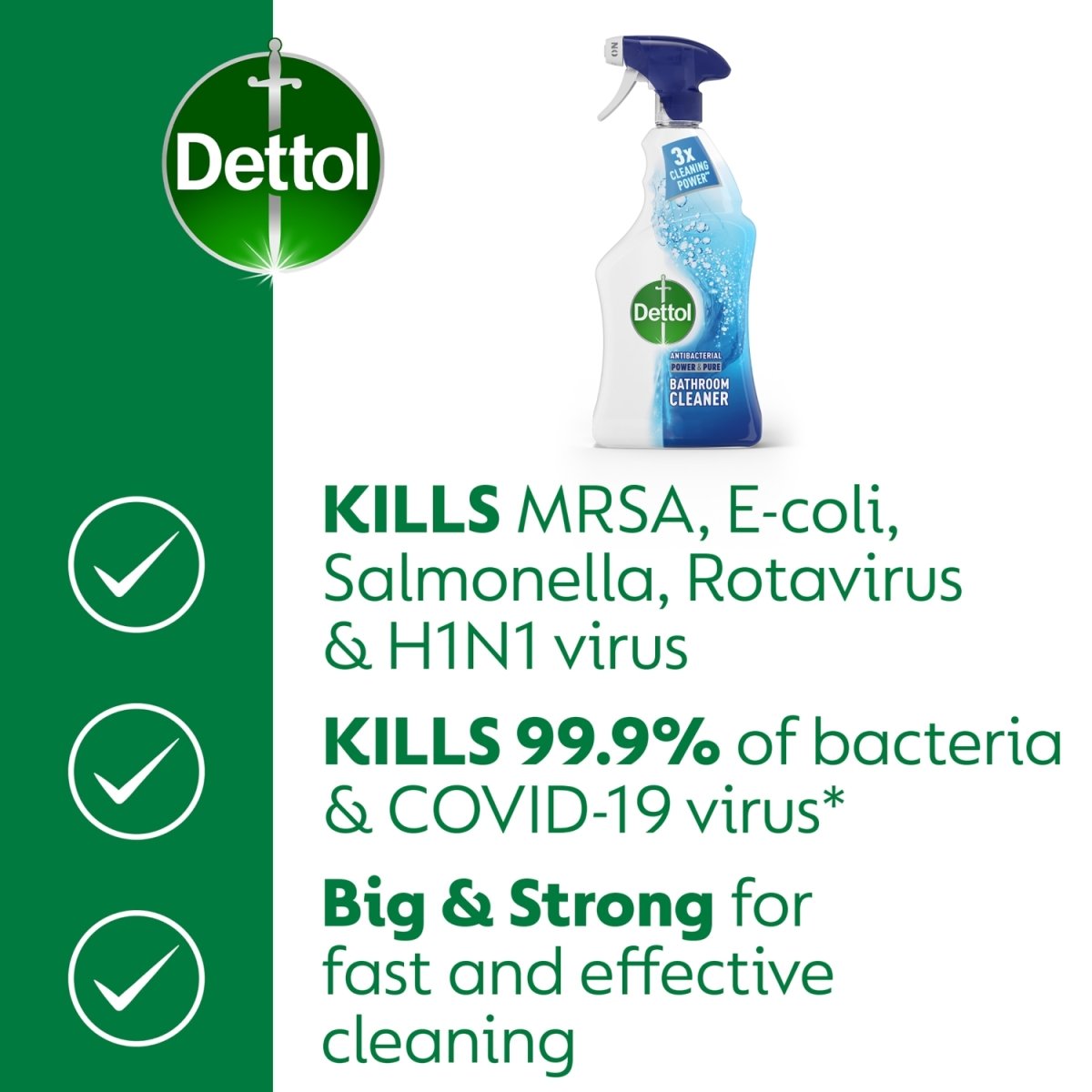 Dettol Spray Power & Pure Bathroom 1L - Intamarque 5011417563458