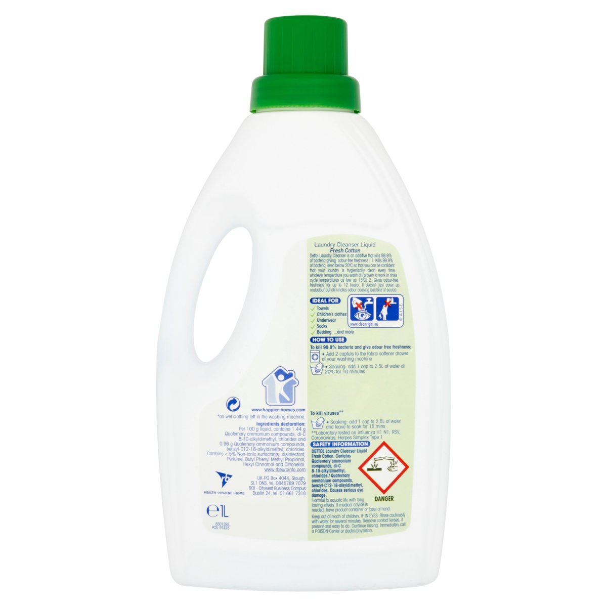 Dettol Laundry Cleanser 3.00 PMP - Intamarque - Wholesale 5011417563625