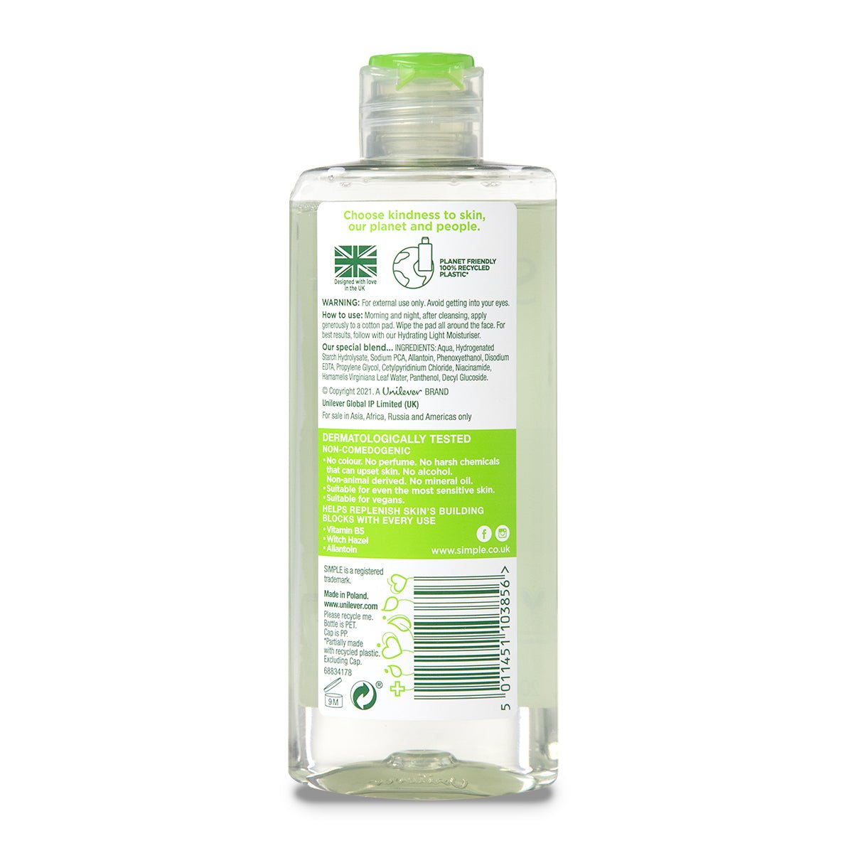 Simple Soothing Toner- Export - Intamarque 5011451103856