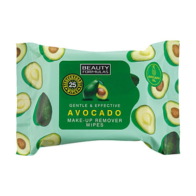 Beauty Formulas Avocado Biodegradable Make-Up Remover Wipes - Intamarque 5012251013314