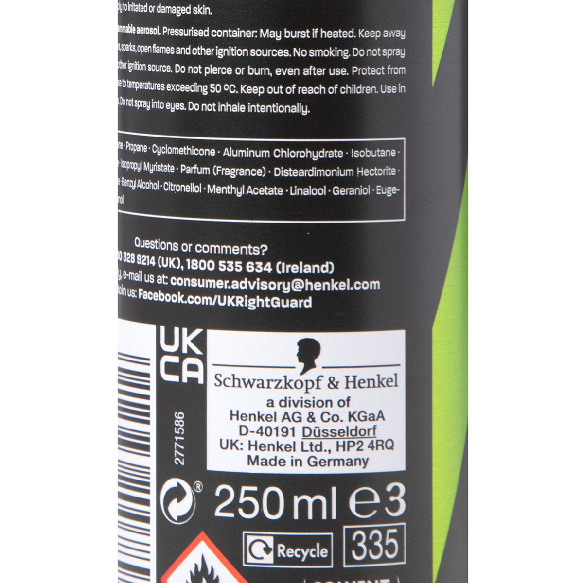 Right Guard 250ml TD5 Fresh - Intamarque 5012583200789