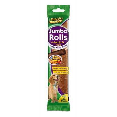 Munch Crunch Jumbo Rolls With Lamb & Rice 2Pk - Intamarque - Wholesale 5050375125216