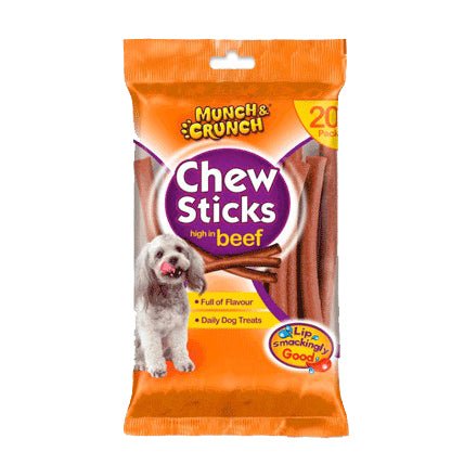 Munch Crunch Chew Sticks High In Beef - Intamarque - Wholesale 5050375125278