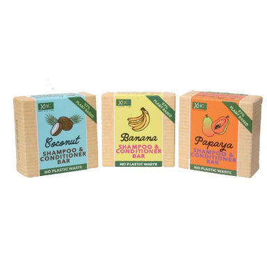 XHC Shampoo & Conditioner Bars (2in1) - Coconut, Papaya, Banana - Intamarque - Wholesale 5060120173775