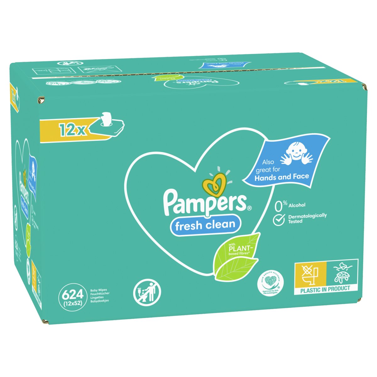 Pampers Baby Wipes 12x52s Scented - Intamarque - Wholesale 8001841078441