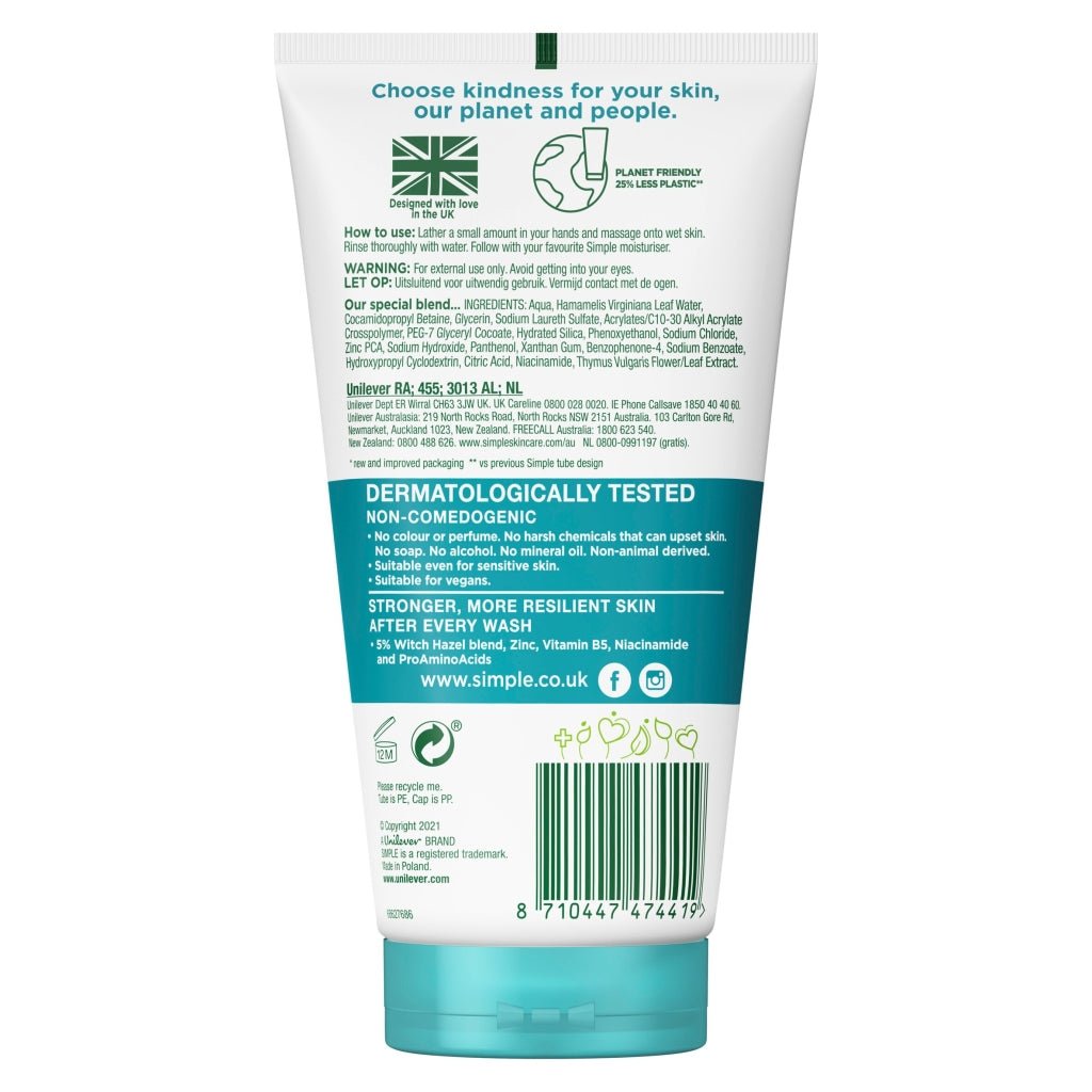 Simple Purifying Gel Wash- UK - Intamarque - Wholesale 8710447474419