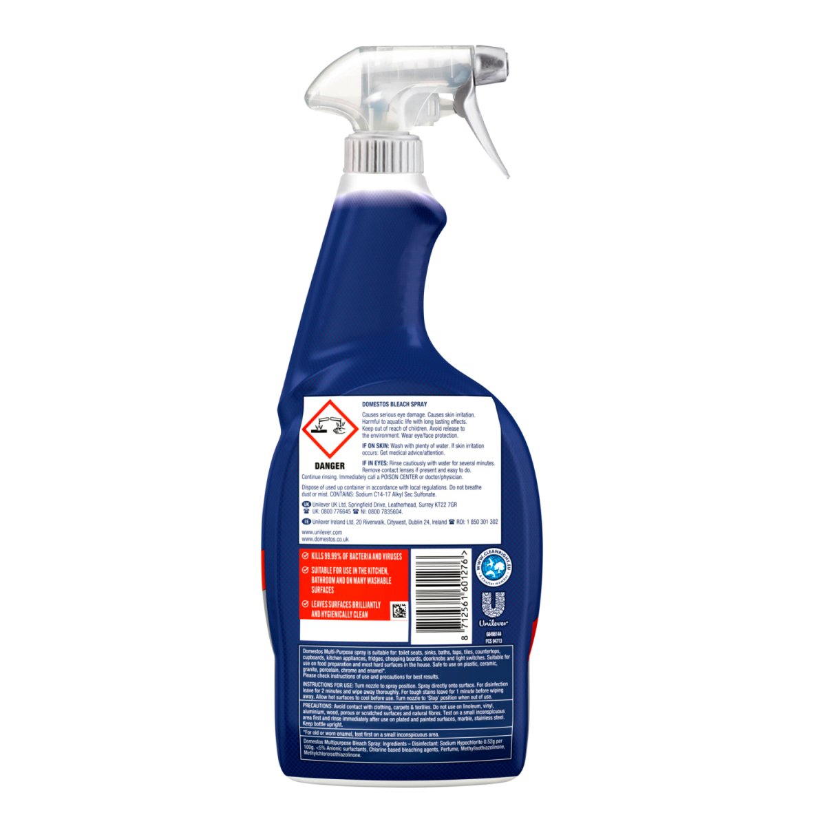 Domestos Bleach Cleaning Spray - Intamarque - Wholesale 8712561601276