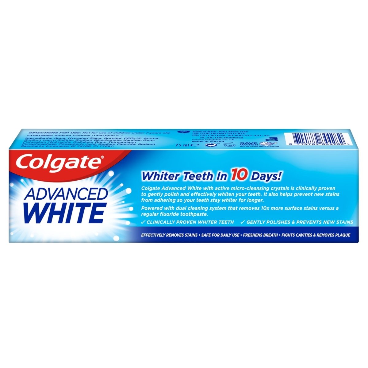 Colgate Toothpaste Advanced White RRP - Intamarque 8714789844282