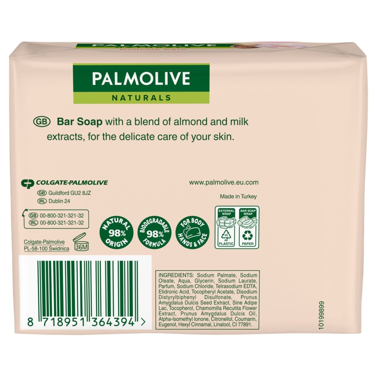 Palmolive Bar Soap Almond - Intamarque 8718951364394