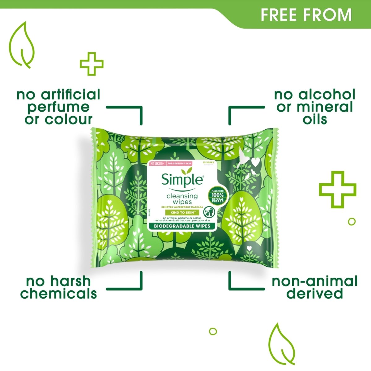 Simple Cleansing Face Wipes new biodegradable pack - Intamarque 8720181209444