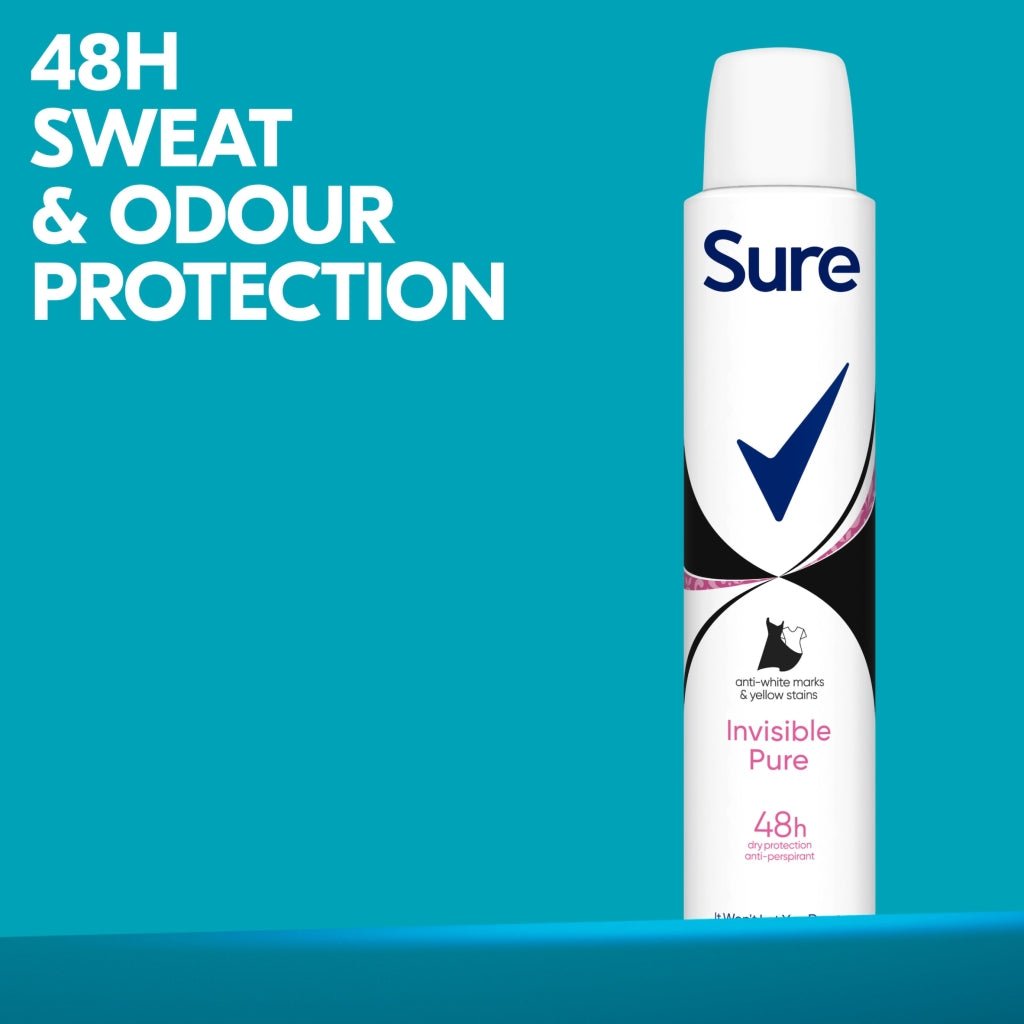 Sure Female Anti Perspirant Aerosol 200ml Invisible Pure - Intamarque - Wholesale 8720181334870