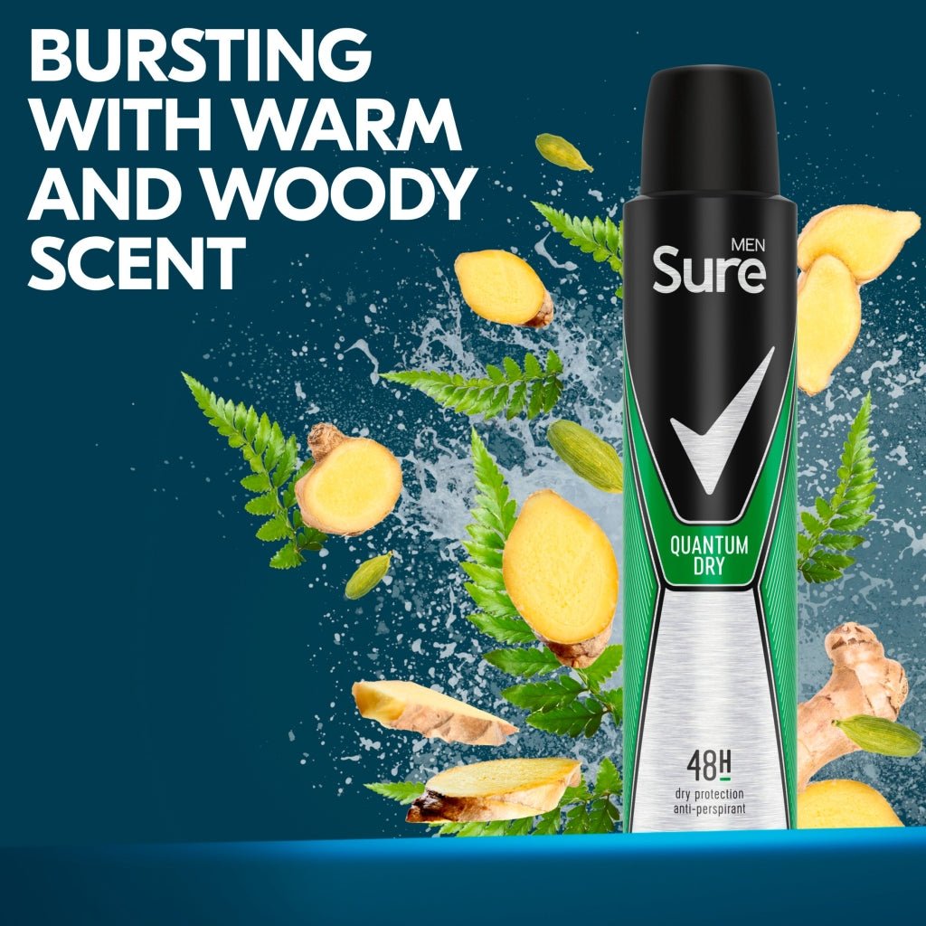 Sure Men Anti Perspirant Aerosol 200ml Quantum Dry - Intamarque - Wholesale 8720181334917